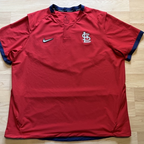 Nike Engineered St. Louis Cardinals Short Sleeve Pullover Jacket Batting MLB - Picture 2 of 9